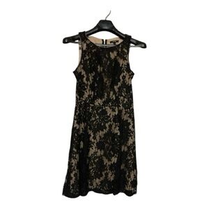 Apt. 9 Black and Tan Lace Midi Dress